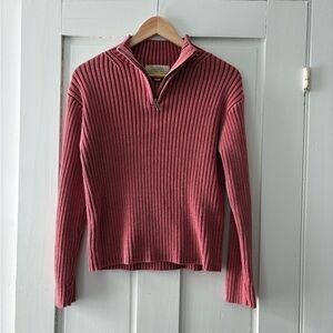 Vintage Cabela’s Chunky Knit Pink Quarter Zip